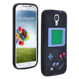 eFuture(TM) Black Nintendo Gameboy Rubber Silicone Soft Skin Gel Case Cover for Samsung Galaxy SIV/S4 i9500 +eFuture's nice Keyring: Cell Phones & Accessories