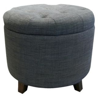 Storage Ottoman Threshold Tufted Round Storage   Indigo