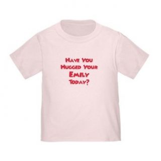 Personalized Have You Hugged Your Emily Today Baby Infant Toddler Kids Shirt, CUSTOMIZE WITH ANY BOY OR GIRL NAME, Christmas Present Custom Mommy and Daddy Gift Collection Clothing