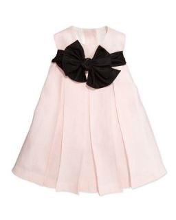 Empire Waist Dress with Back Ties, Light Pink, Sizes 2T 3T   Helena