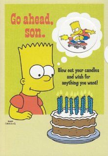 Greeting Card Birthday Simpsons "Go Ahead, Son. Blow Out Your Candles and Wish for Anything You Want": Health & Personal Care
