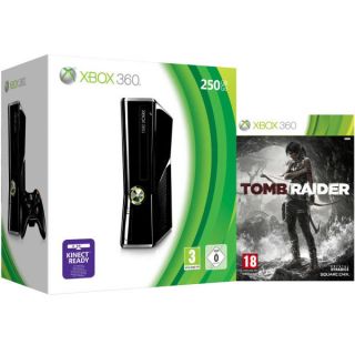 Xbox 360 250GB Matte Black Console: Bundle Includes (Tomb Raider)      Games Consoles