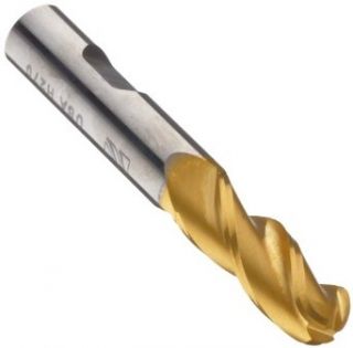 Niagara Cutter SB335 Carbide End Mill, for Stainless Steel & Titanium, TiN Coated, 3 Flutes, Ball End, 3/4" Cutting Length, 7/32" Cutting Diameter: Ball Nose End Mills: Industrial & Scientific