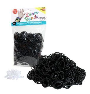 Loom Rubber Bands   600 Rubber Band Refill Pack (BLACK)   100% Latex Free: Toys & Games