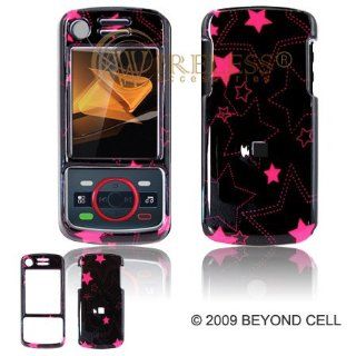 Premium Pink Shimmer Stars Design Snap On Cover Hard Case Cell Phone Protector for Motorola Debut i856 [Beyond Cell Packaging]: Cell Phones & Accessories