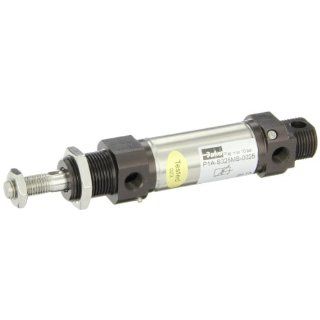 Parker P1A S025MS 0025 Stainless Steel Metric ISO Air Cylinder, Round Body, Double Acting, Universal, Cushioned, Adjustable Both Ends, 25 mm Bore, 25 mm Stroke, 10 mm Rod OD, 1/8" BSPP Port: Industrial Air Cylinders: Industrial & Scientific