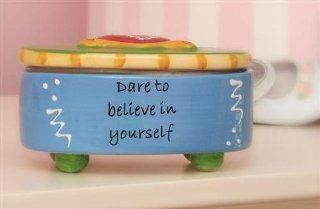 Dare To Believe in Yourself Blessing Box by Tumbleweed Pottery   Jewelry Boxes
