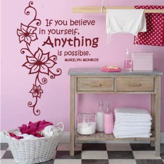 MARILYN MONROE BELIEVE IN YOURSELF, Sticker, Wall Art, Giant, Large, Decal, 28.25in 72cm (W) X 39.5in 100cm (H)   Medium   Item Type Keyword Wall Decor Stickers