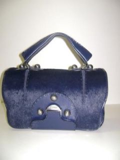 Fendi Handbags Secrete Code Dark Blue CALF HAIR Leather 8BN199 BELOW INVOICE: Clothing