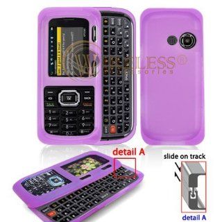 Purple Transparent Silicone Skin Cover Case Cell Phone Protector for LG Rumor2 Banter UX265 [Beyond Cell Packaging]: Cell Phones & Accessories