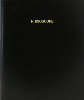 BookFactory Rhinoscope Log Book / Journal / Logbook   120 Page, 8.5"x11", Black Hardbound (XLog 120 7CS A L Black(Rhinoscope Log Book)) : Record Books : Office Products
