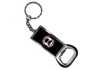 Graphics and More Ring Bottlecap Opener Key Chain, Zombie Outbreak Response Team Gasmask Skull Red (KK1205) : Automotive Key Chains : Office Products