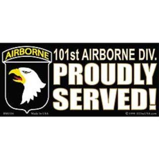 101st Airborne Div Proudly Served Bumper Sticker Automotive