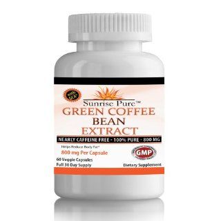 Green Coffee Bean Extract 800mg Pure with GCA   Double Strength, All Natural Weight Loss Aid   60 count, 800mg veggie capsules   Contains less than 20mg of caffeine (less than 1/5 of a cup of coffee)   100% Ultra Pure  Money Back Guarantee: Health & P