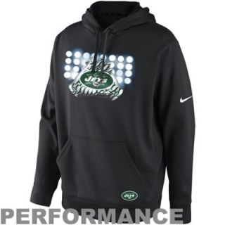 Nike New York Jets Glove Lock Up Performance Hoodie   Black