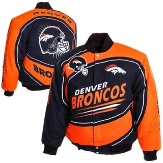 Denver Broncos Kick Off Twill Jacket   Orange/Navy Blue