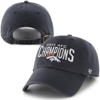 47 Brand Denver Broncos 2013 AFC Champions Cleanup Adjustable Hat   Navy Blue