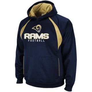 Reebok St. Louis Rams Navy Blue Trainer Pullover Hoodie Sweatshirt