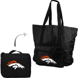 Denver Broncos Black Fold Away Tote Bag Travel Pack
