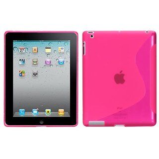 Soft Skin Case Fits Apple iPad 4 (with Retina display)/The new iPad/iPad 2/3 Pink (S Shape) Candy (does not fit iPad 1): Cell Phones & Accessories