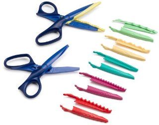 Zigzagz Paper Edgers Clamshell Set #2, Contains 2 Scissors and 6 Blades (Pack of 3): Health & Personal Care