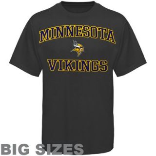 Minnesota Vikings Charcoal Heart and Soul Big Sizes T shirt
