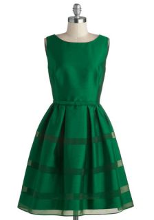 Dinner Party Darling Dress in Emerald  Mod Retro Vintage Dresses