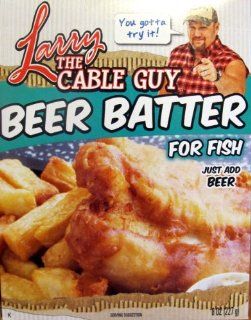 Larry the Cable Guy Beer Batter for Fish 8 Oz. Box.You Gotta Try It! Git r done : Larry The Cable Guy Batter Mix : Grocery & Gourmet Food