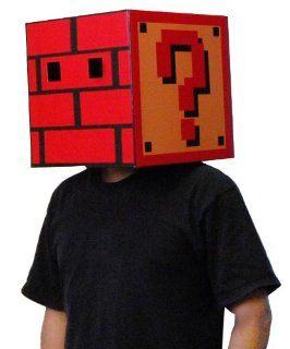 Super Mario Bros Question Mark Brick Box Costume Box Head: Toys & Games