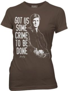 Serenity Firefly Crime To Be Done Mal Womens Juniors T shirt: Clothing