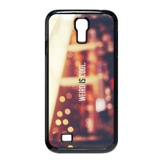 Light Spots Effect Quoted Weird Is Cool SamSung Galaxy S4 I9500 Case Snap on Hard Case Cover: Electronics