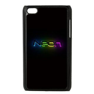 Colourful Neon Bright 'Neon' Classic Background effect Ipod Touch 4 Case Snap on Hard Case Cover : MP3 Players & Accessories