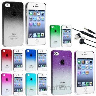 NEW YEAR !!! Bargain 2014 deal Lot's 7 pcs Water Drop Dripping Hard Back Case For iPhone 4G 4S+Black Headset PlEASE CHOOSE 1 COLOR: Cell Phones & Accessories