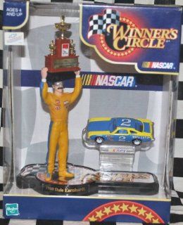Dale Earnhardt Sr #2 Mike Curb 1st Championship Win 1980 Hasbro 4 Inch Tall Action Figure With 1980 NASCAR (Not Winston Due to Toy) Cup Trophy and 1/64 Scale Diecast Car Winners Circle Hard To Find Toys & Games