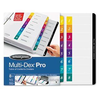 Multi Dex Quick Reference Index, Assorted Color 8 Tab, Letter, 8/Set, Sold as 1 Set: Everything Else