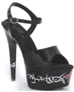 Ellie shoes britt 6" heart tattoo stiletto black eight: Clothingaccessories: Clothing