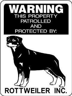 ROTTWEILER ALUMINUM GUARD DOG SIGN 9"x12" ALUMINUM "ANIMALZRULE ORIGINAL DESIGN   "NO ONE ELSE IS AUTH0RIZED TO SELL THIS SIGN" (Any one else selling this sign is selling a CHEAP COPY) : Yard Signs : Patio, Lawn & Garden