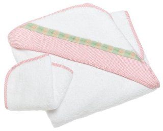 Hamco Nojo Woven Tery Hooded Towel And Washcloth Set   Girl: Baby