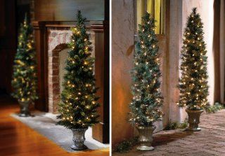 Collections Etc   Pre Lit 42" Christmas Tree Topiary   Artificial Topiaries