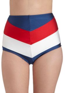 Sailorette at Sea Swimsuit Bottom in Red & Blue  Mod Retro Vintage Bathing Suits