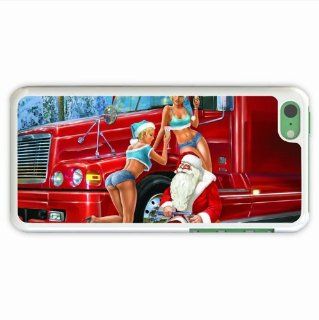 Tailor Apple Iphone 5C Holidays Santa Claus Christmas Machine Breakdown Girls Champagne Of Fall In Love White Case Cover For Everyone: Cell Phones & Accessories