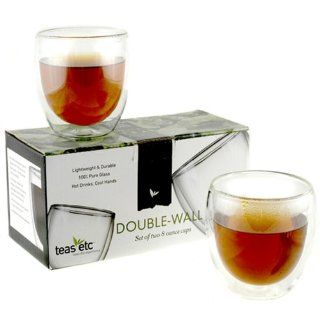 Teas Etc Double Wall Glass Cup Set of 2 Kitchen & Dining