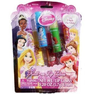 Disney Princess (Belle, Ariel, Sleeping Beauty, Etc) Roll on Lip Gloss Set of 7 