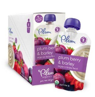 Plum Organics Baby Second Blends Fruit and Grain, Plum Berry and Barley, 3.5 Ounce (Pack of 12) : Grocery & Gourmet Food