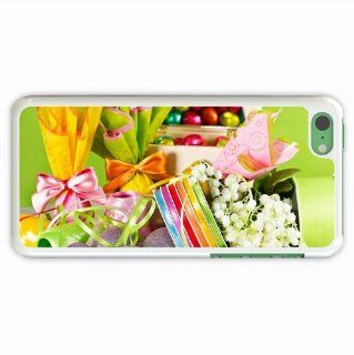 Custom Made Iphone 5C Holidays Pascha Eggs Ribbons Lilys Of The Valley Flowers Box Mirror Of Unique Gift White Cellphone Shell For Everyone: Cell Phones & Accessories