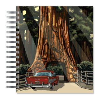 ECOeverywhere Red Wood Picture Photo Album, 18 Pages, Holds 72 Photos, 7.75 x 8.75 Inches, Multicolored (PA12101) : Wirebound Notebooks : Office Products