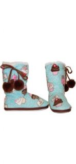 PJ Salvage Cupcake Choices Flannel Slipper Boot (Sml) at  Womens Clothing store: Slipper Socks