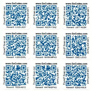 Lost and Found QR Bar Code Gear Tags, Starter Pack with (9) Blue Labels and (2) Color Key Fob Tags and (2) Iron On Tags : Coach And Referee Equipment : Sports & Outdoors