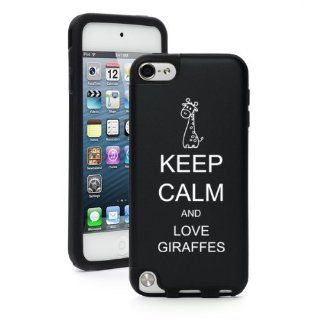 Apple iPod Touch 5th Generation Black BP427 Aluminum & Silicone Hard Case Cover Keep Calm and Love Giraffes: Cell Phones & Accessories