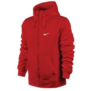 Nike Club Swoosh Full Zip Hoodie   Mens   Casual   Clothing   Sport Red/White